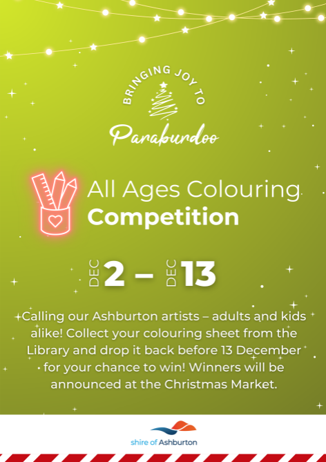 Paraburdoo All Ages Colouring Competition