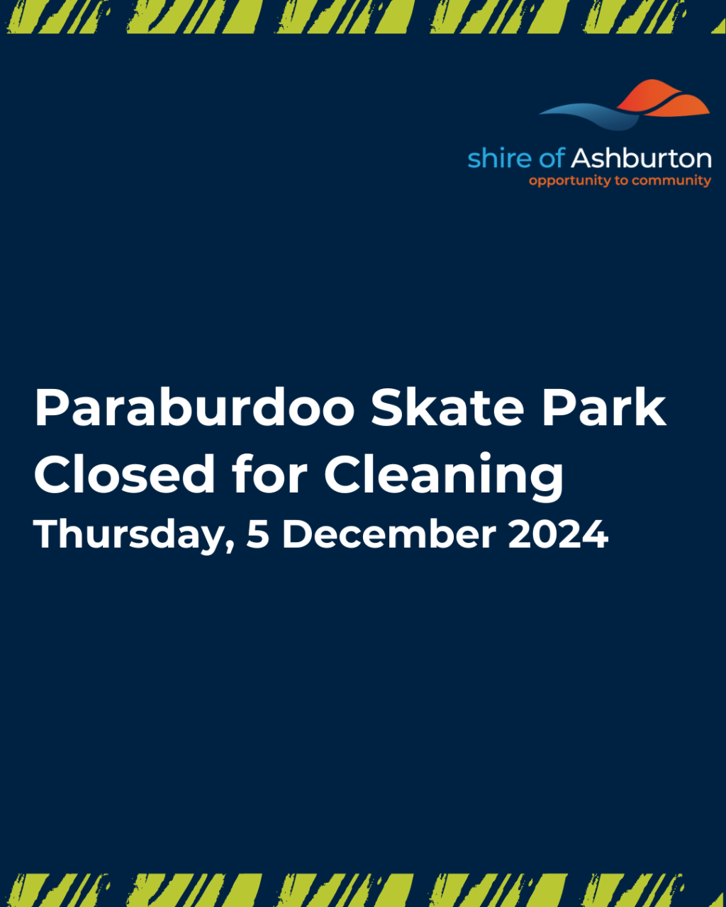 Paraburdoo Skate Park Closed