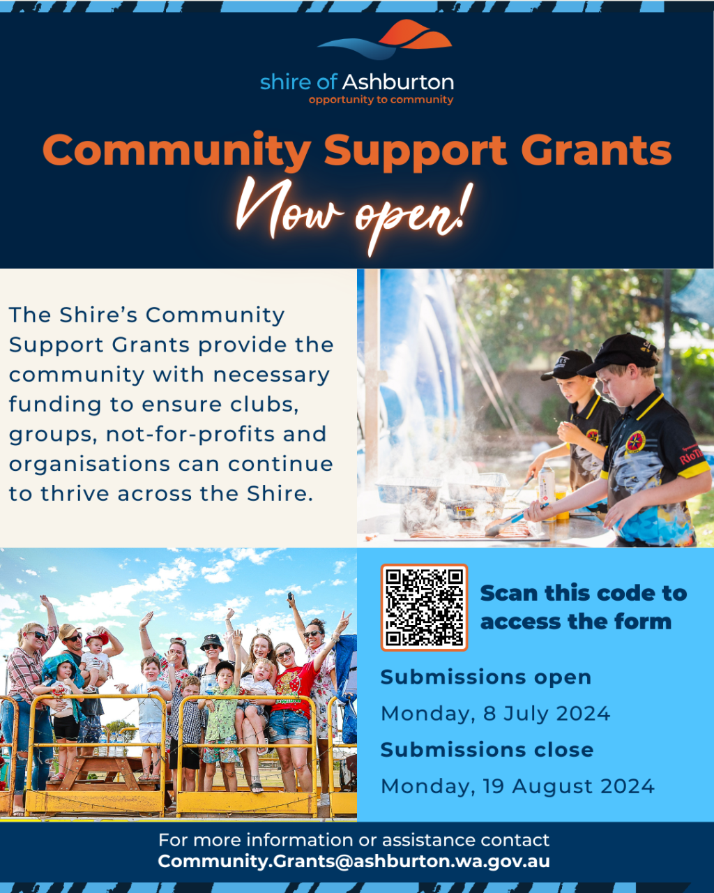 Community Support Grants Applications Open!