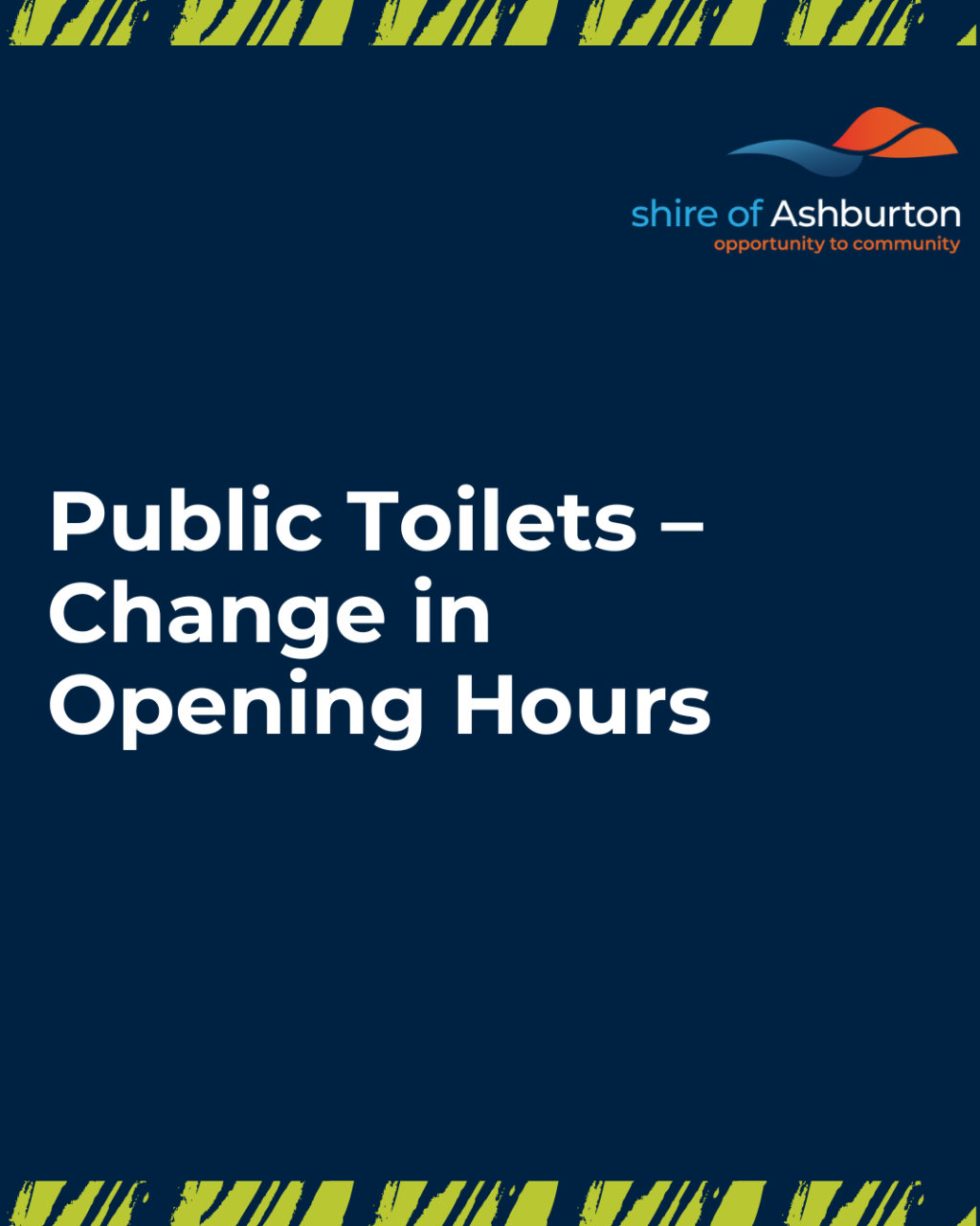 Paraburdoo Public Toilets – Change in Opening Hours