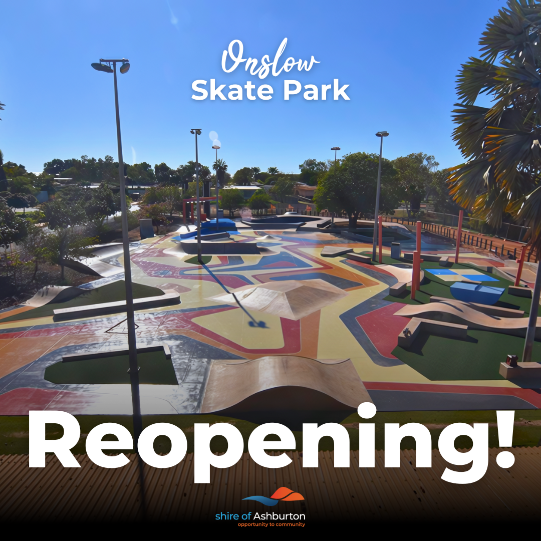 Reopening of the Onslow Skate Park