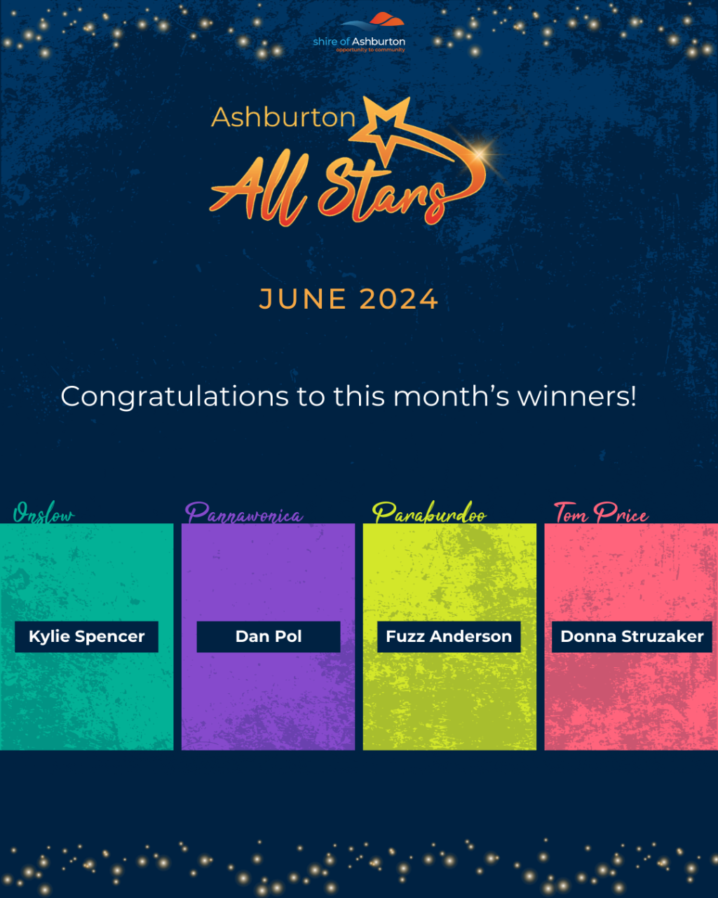Announcing June's Ashburton All Stars!